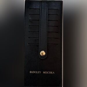Badgley Mischka Black Card Organizer